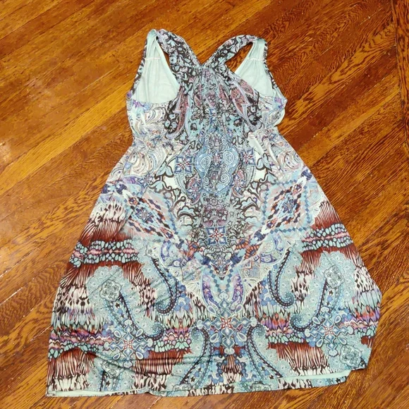 NWT Apt 9 V-Neck Flip Flop Dress Size S - Blue - Picture 5 of 6